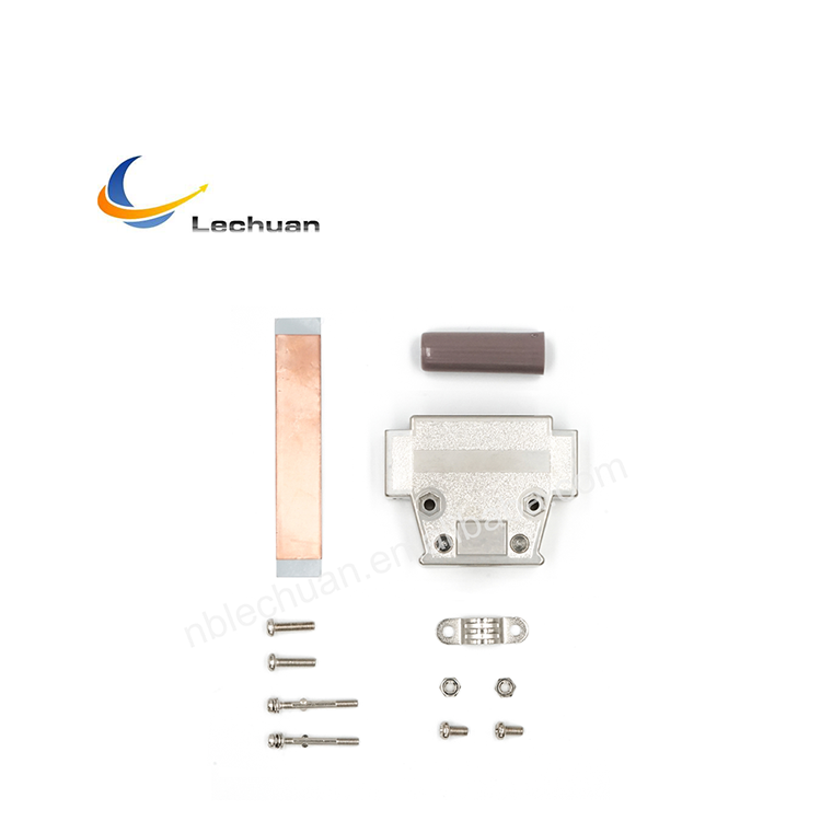 LECHUAN High Quality D-SUB Connector ABS Resin Ni-Plating Backshell 25Pin DDK I7JE Series 17JE-25H-1A-CF Plastic Hood Kit