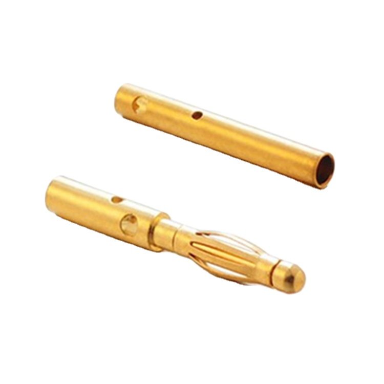 CORECON 2mm 3mm 4mm brass Gold Nickel plating solder pins radio banana plug automotive wire connector terminal