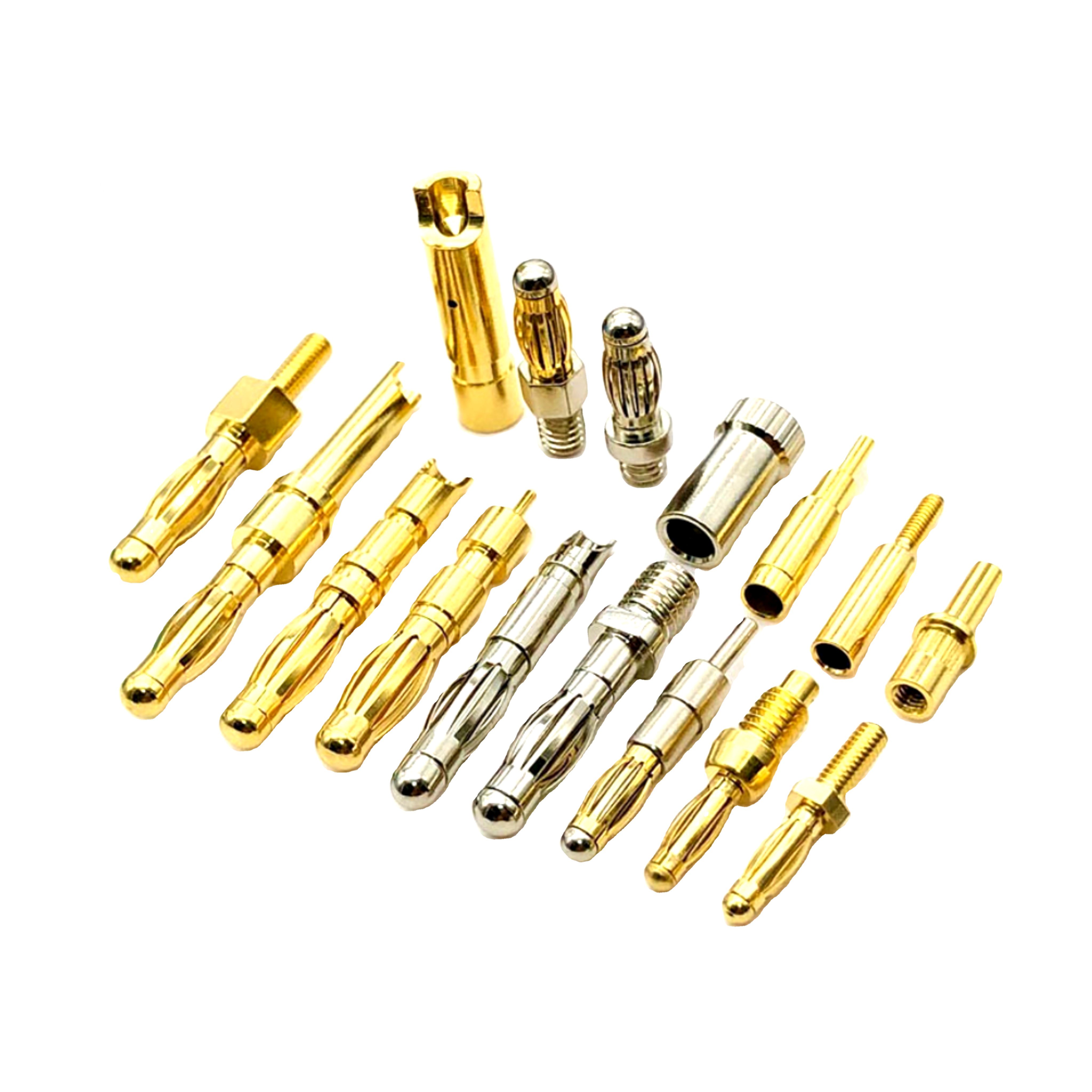 CORECON 2mm 3mm 4mm brass Gold Nickel plating solder pins radio banana plug automotive wire connector terminal