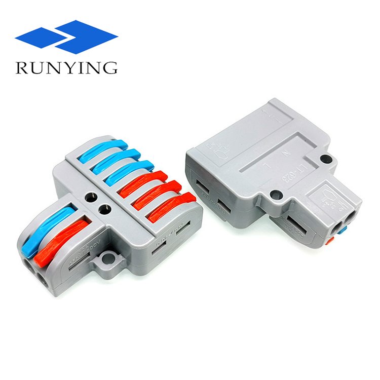LT623 Universal Cable wire Connectors Reusable Wire Terminal Block Fast Compact lever quick cables connector Connection