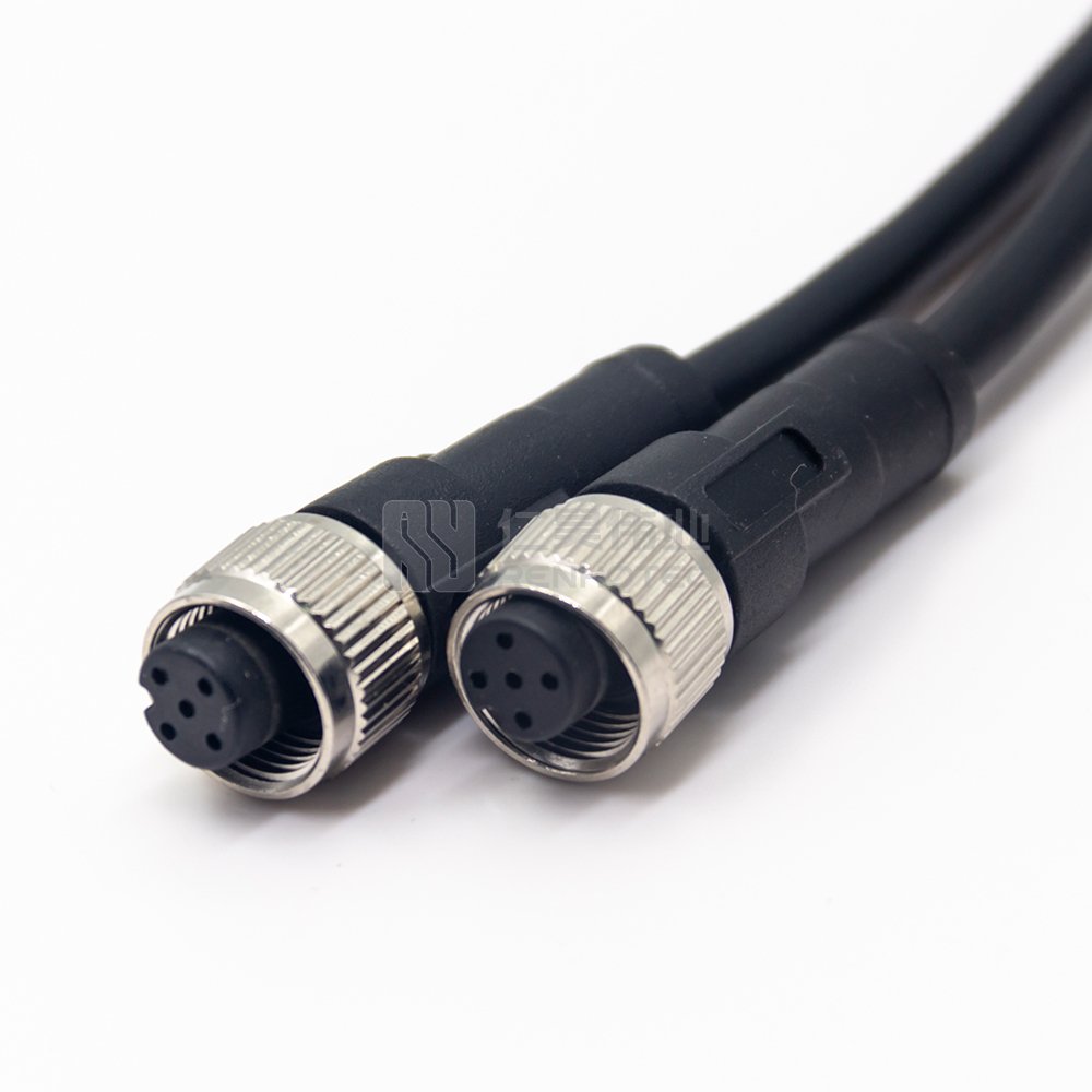 M12 Molding Cable Electrical Sensor Male Female Connector 2 3 4 5 8 12 Pin Pins for Industrial IP67 Waterproof Custom Length