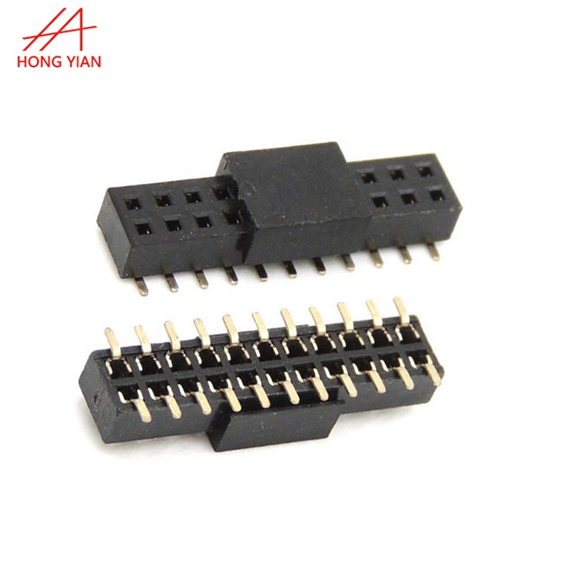 Manufacture SMT Type Double Row Pitch 2.0 2.54mm 4-80P H4.3 6.8mm Female Header Connector