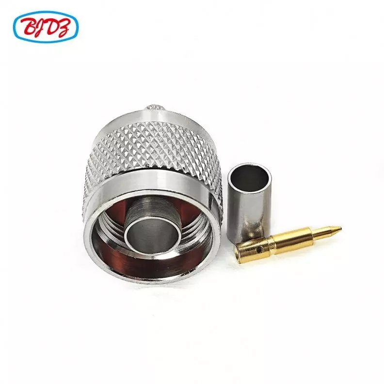 Manufacturer Quality assured N Type male crimp Connector RG58 LMR195 LMR200 RG223 RG142 RG400 RF Coax Coaxial connector in stock