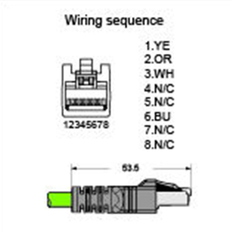 Industrial ciecular m12 4pin/8pin waterproof connector to rj45 male Cat.5e Cat.6 CAT6a Cat.7 cable