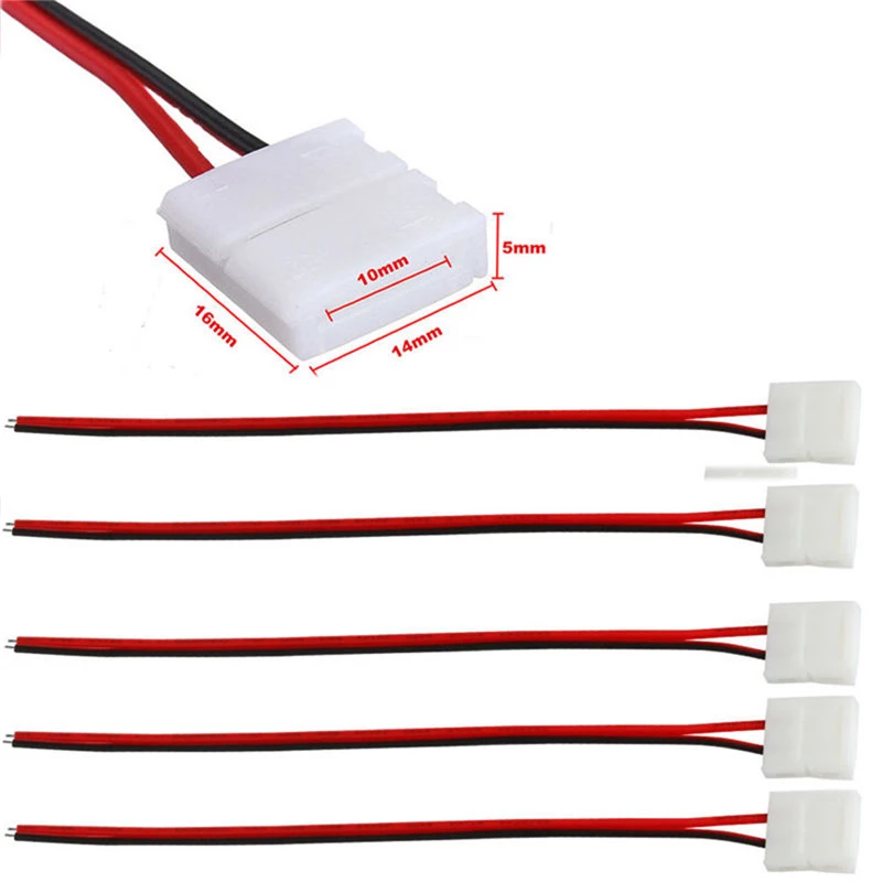 Solderless 2 3 4 5 6 Pin LED Strip Connectors 3528/5050 8mm / 10mm Width PCB Ribbon Single Color connector