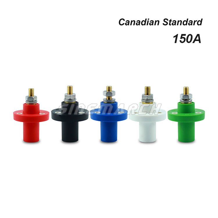 5X R-LOK 150A 600V Male Socket Set Panel Mount 150amp 1 Pole Power Connector Copper Alloy Contact for Power Distro