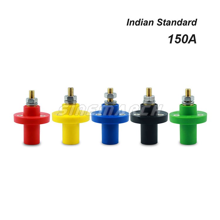 5X R-LOK 150A 600V Male Socket Set Panel Mount 150amp 1 Pole Power Connector Copper Alloy Contact for Power Distro