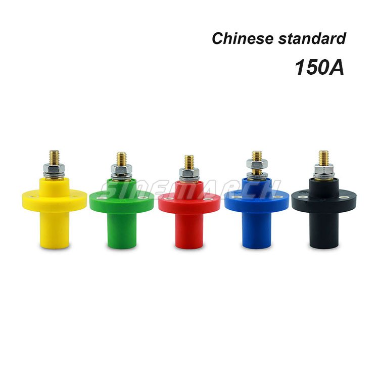 5X R-LOK 150A 600V Male Socket Set Panel Mount 150amp 1 Pole Power Connector Copper Alloy Contact for Power Distro