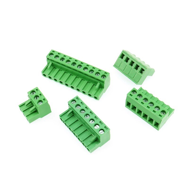 2EDGK 5.08/3.81mm male+female set Rta pluggable terminal block pcb connector 2P/3/4/5/8/10/12P straight angled foot