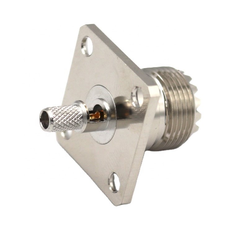 SO239 Jack Female UHF Female 4 Hole Flange Panel Mount Solder RG58 LMR195 LMR200 Cable Connector