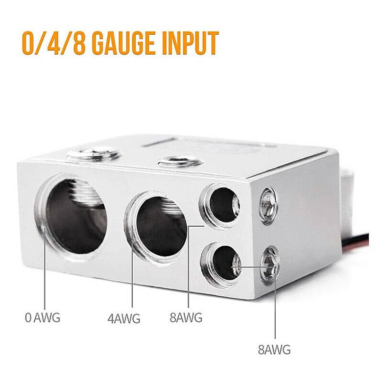 12V 24V 1 Pair Digital Voltmeter Car Battery Terminal Connectors 0/4/8 AWG Power Post Kit Suitable For Most Car Batteries