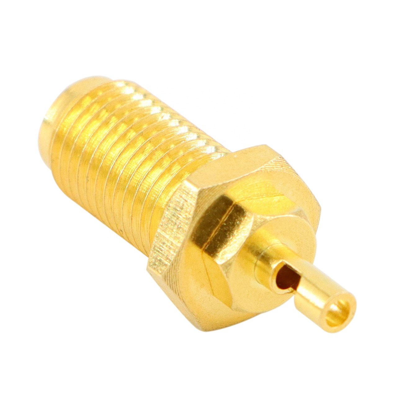 SMA jack with female Basket in Bulkhead RF Connector for 1.37mm 1.13mm RG178 Coaxial Cable