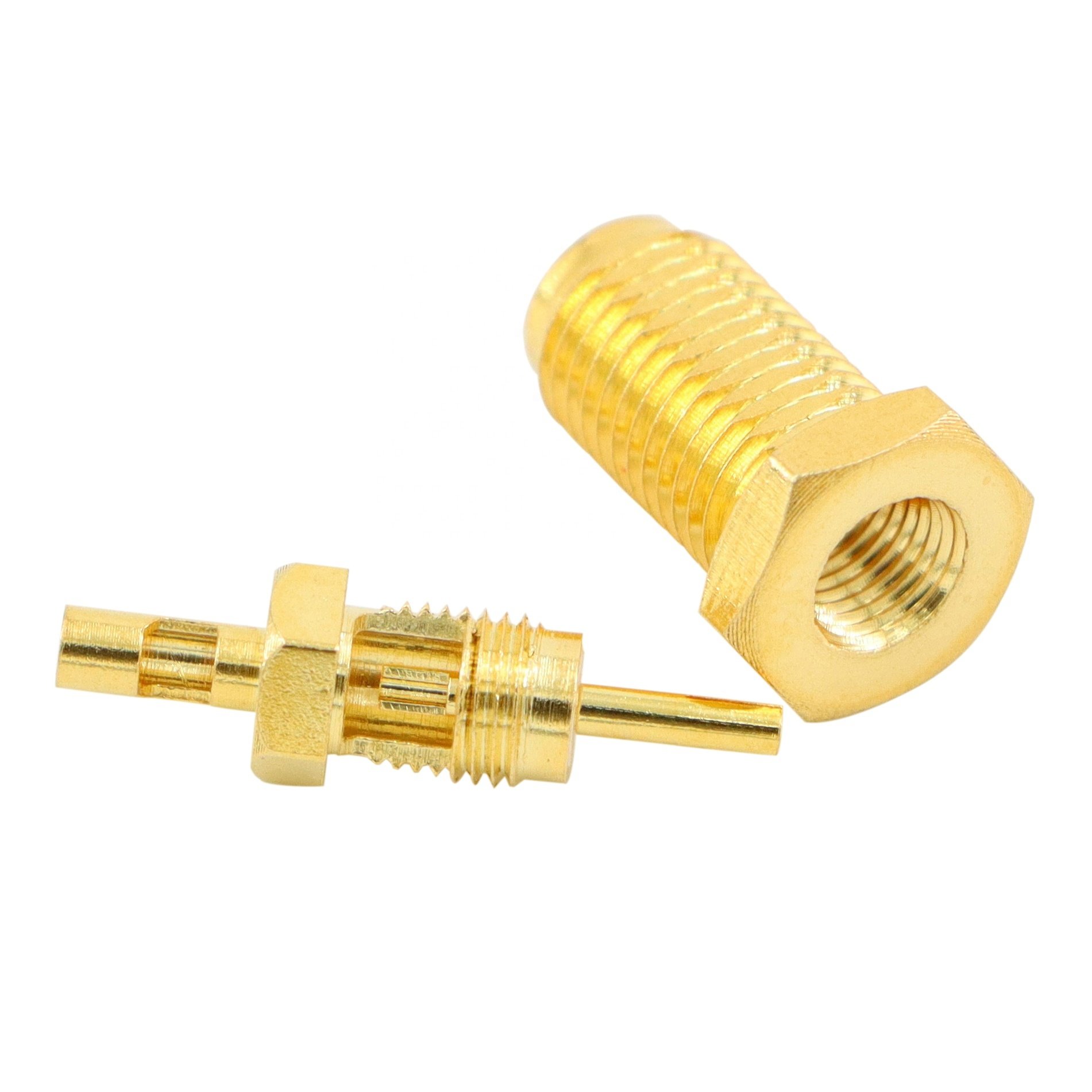 SMA jack with female Basket in Bulkhead RF Connector for 1.37mm 1.13mm RG178 Coaxial Cable