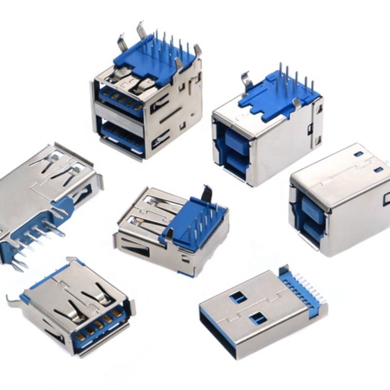 USB 3.0 A Type Port Male Plug Female Solder Jacks VERTICAL Connector PCB Socket For USB Interface B Port 90/180 degrees