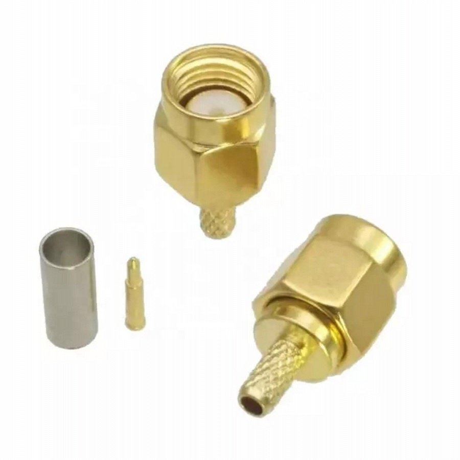 Low cost SMA Male Plug Connector Crimp LMR100 RG174 RG316 Cable RF Coaxial SMA Male Connector