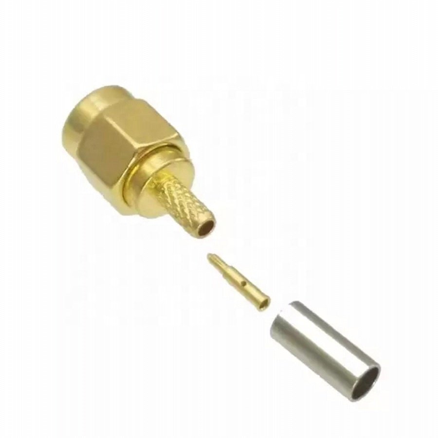 Low cost SMA Male Plug Connector Crimp LMR100 RG174 RG316 Cable RF Coaxial SMA Male Connector