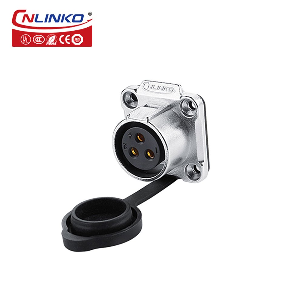 CNLINKO DC Power Electrical Plug M20 500V 20A 3 Core lighting Connector Waterproof IP68 3pin led strip Connector