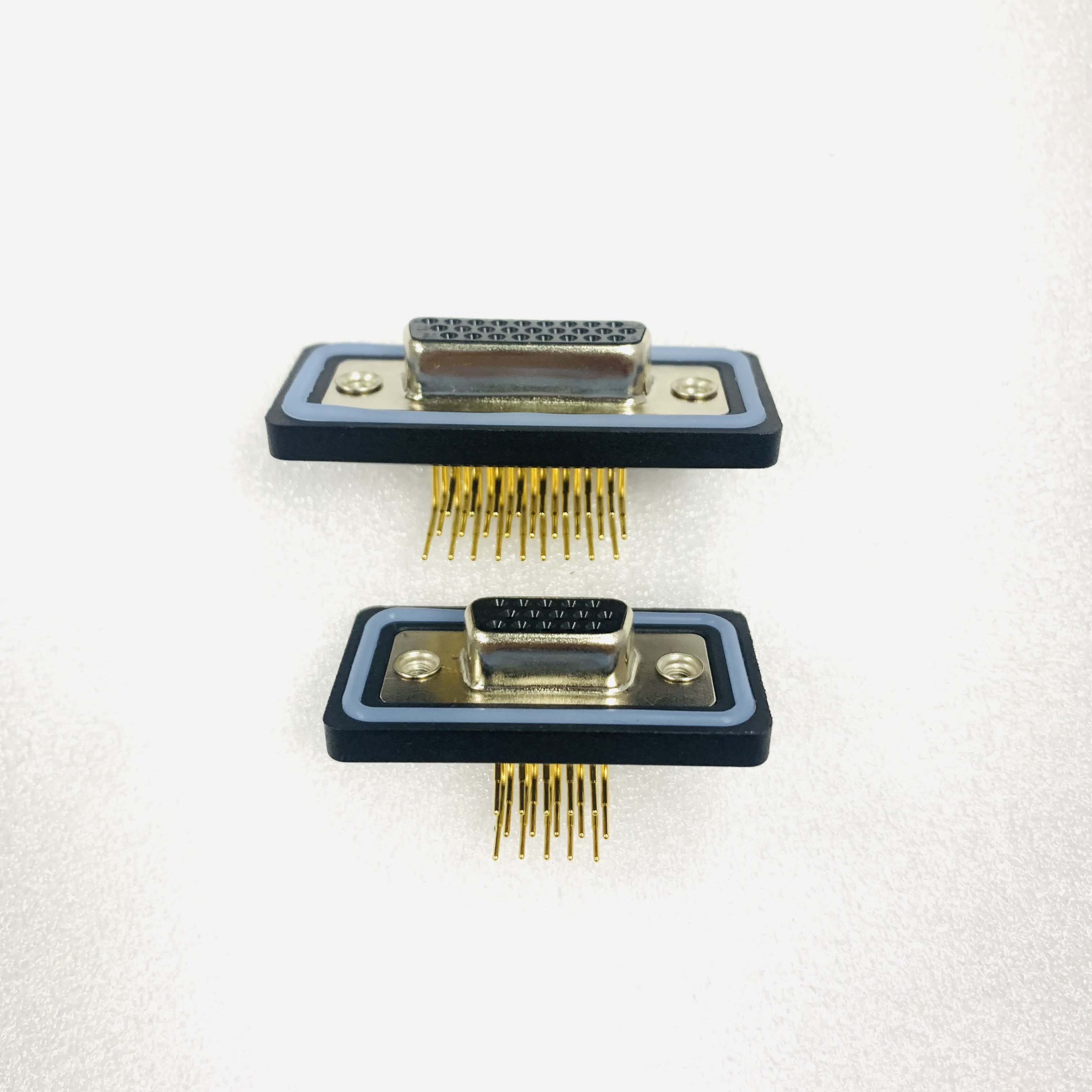 D-SUB Waterproof Connectors Two and Three Rows of Pins with Welding Wire and Plate 90 and 180 Degree Angles