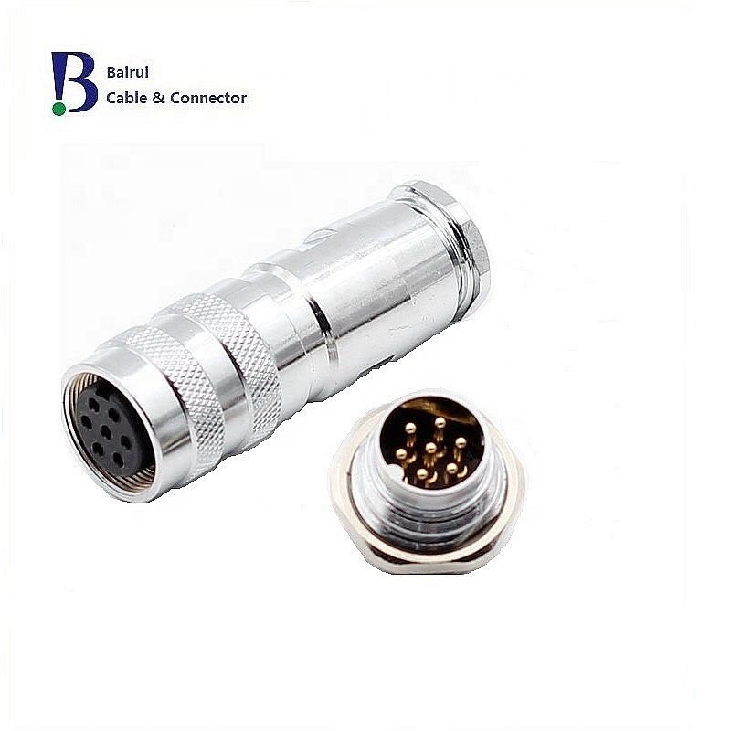Circular Sensor M16 19 Pole Male Panel Mount Rear Mount Connector Waterproof IP67 For Signals