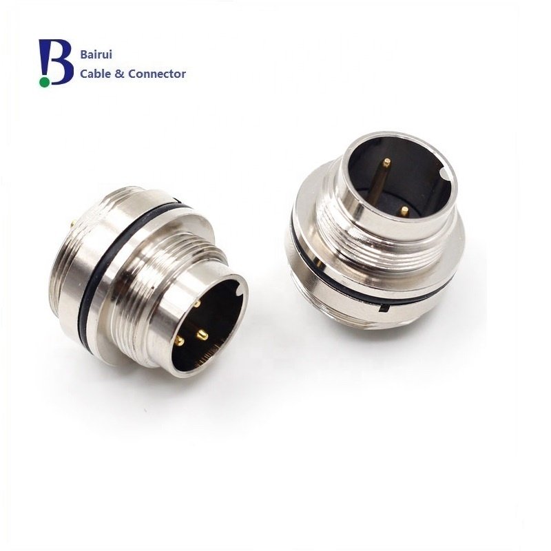 Circular Sensor M16 19 Pole Male Panel Mount Rear Mount Connector Waterproof IP67 For Signals