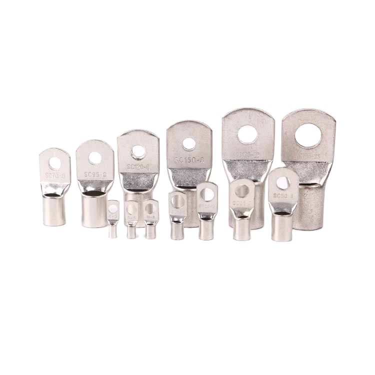 Sc25-10 Lug 4 Awg 3/8 Stud Tinned Copper Lug Bare Eyelets Tubular Ring Terminals Battery Cable Terminal