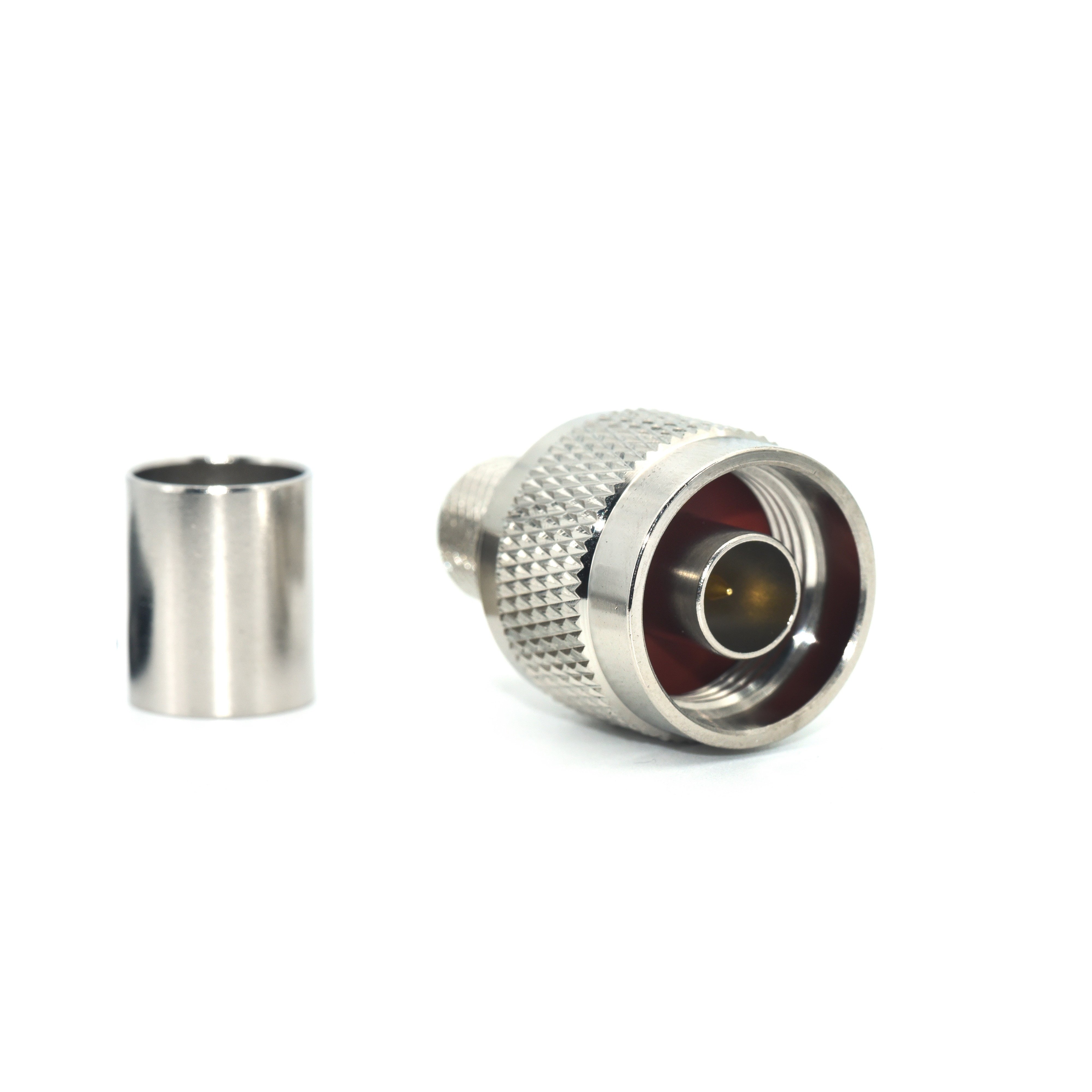 Raynool Straight RF Connector N type Male Crimp Connector for LMR400 CNT400 7D-FB