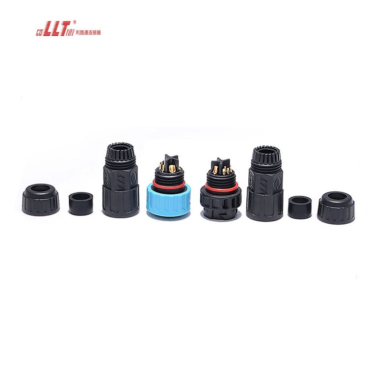 llt power and signal 3+5pin electrical push lock waterproof wire connector