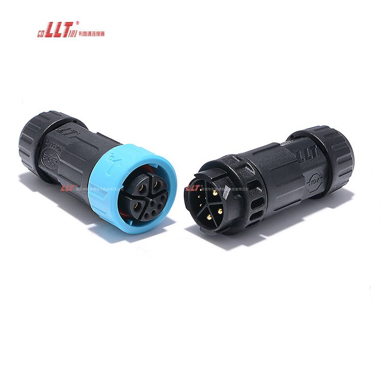 llt power and signal 3+5pin electrical push lock waterproof wire connector