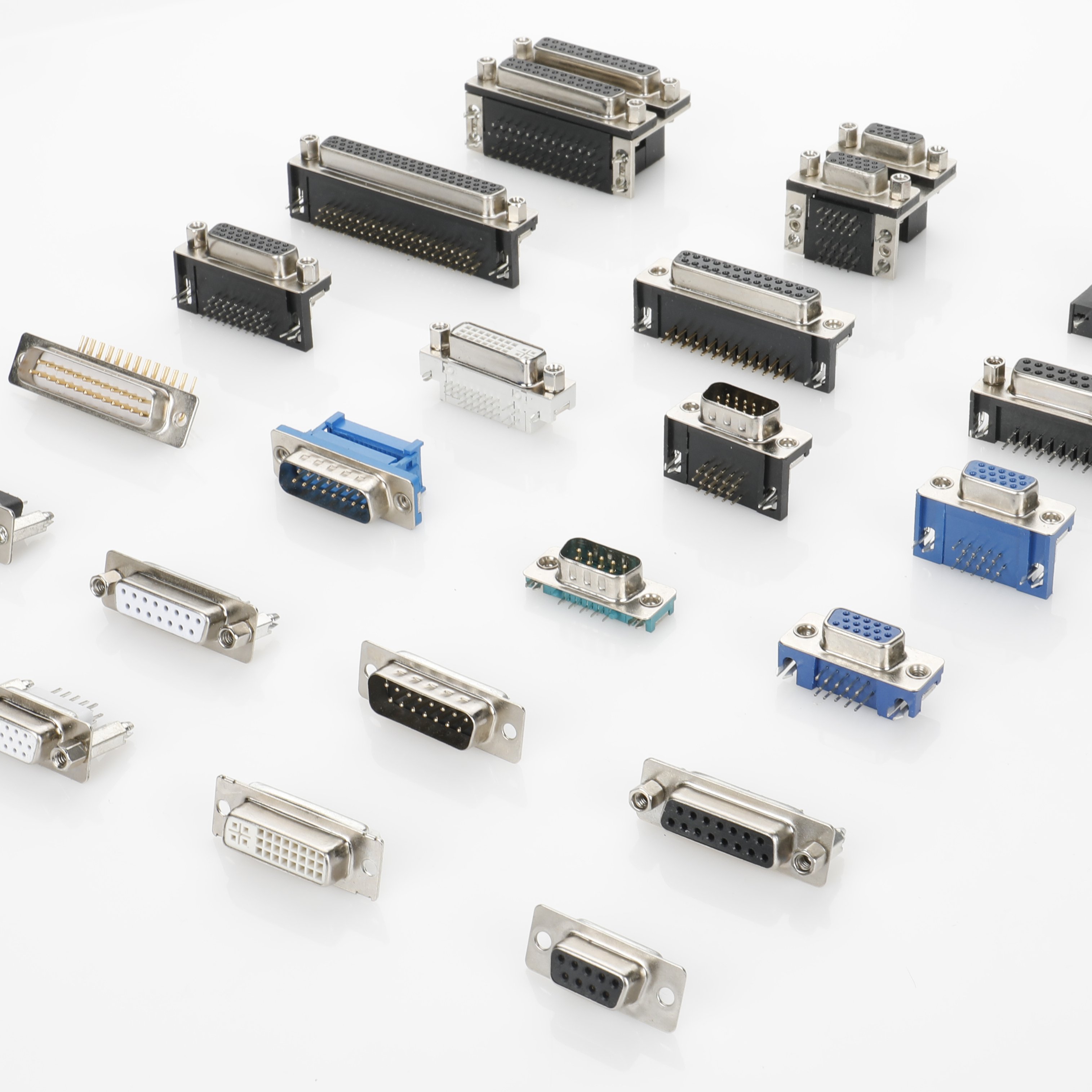 d sub connectors db9 db15 db25 db27 db37 db60 dsub d-sub connector ddk 5.08 8.08 10.4 male female HDB HDP 621 622 009 260 013