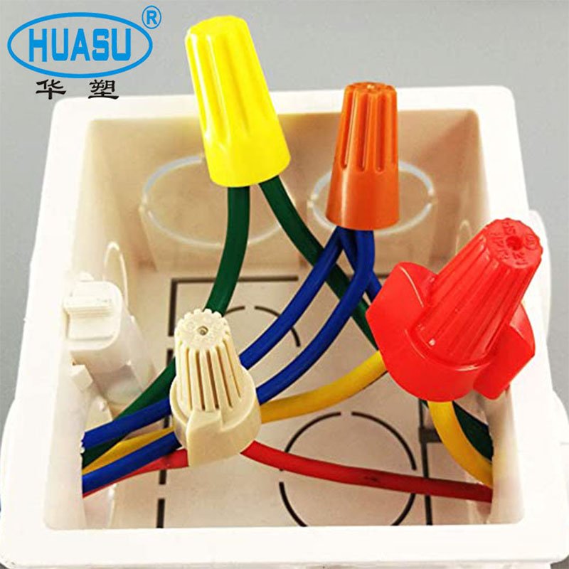 100pcs HP11 yellow Easy Outdoor Seal Elec Easy Twist On Application Wire Connectors Waterproof Nuts