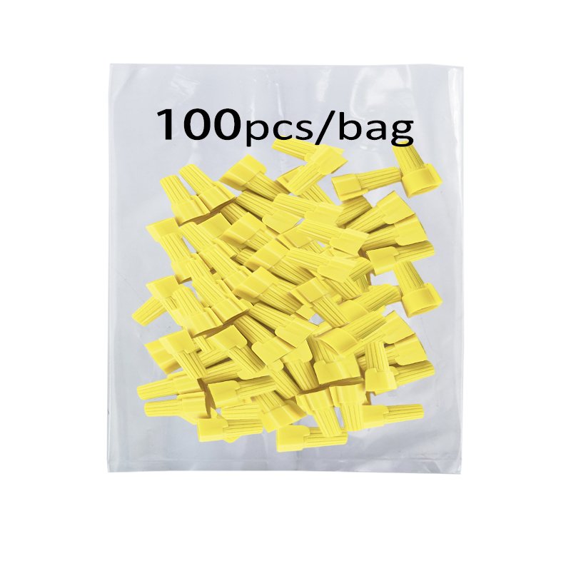 100pcs HP11 yellow Easy Outdoor Seal Elec Easy Twist On Application Wire Connectors Waterproof Nuts