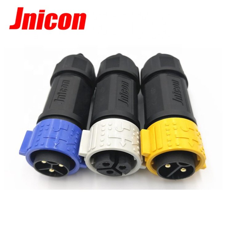 Jnicon 2/3/4 pin waterproof M25 push lock male female connector automotive