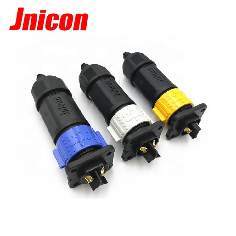 Jnicon 2/3/4 pin waterproof M25 push lock male female connector automotive