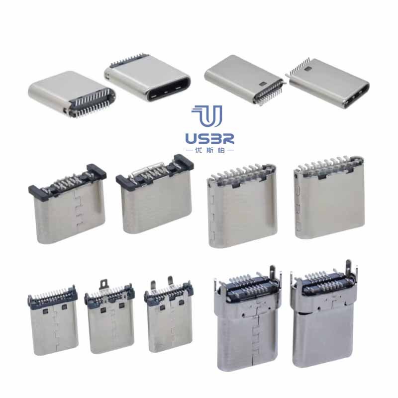 Usbrr Waterproof IP68 Type C Female Vertical USB A Port Micro Connector SMD IPX7 USB 3.0 Socket SMT IP65 USB 3.1 Jack