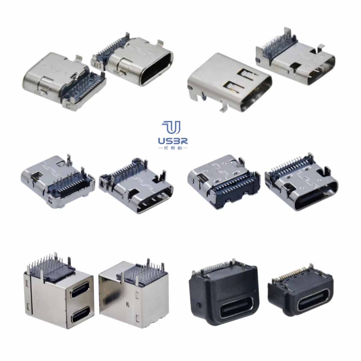 Usbrr Waterproof IP68 Type C Female Vertical USB A Port Micro Connector SMD IPX7 USB 3.0 Socket SMT IP65 USB 3.1 Jack