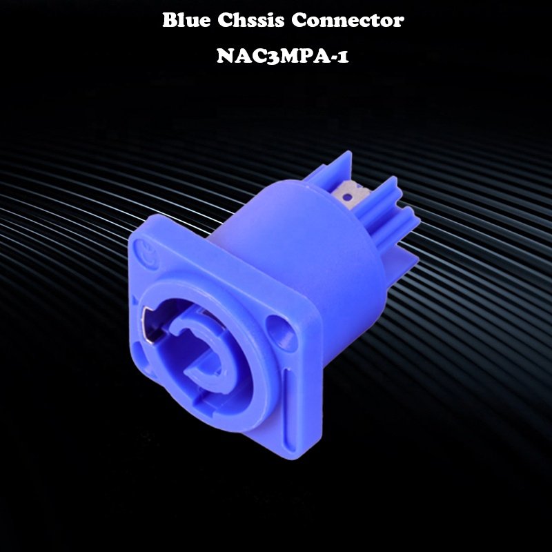Powercon Chassis Connector 250V 20A 3 pins Blue NAC3MPA-1 Light Grey NAC3MPB-1 Powercon Female Socket