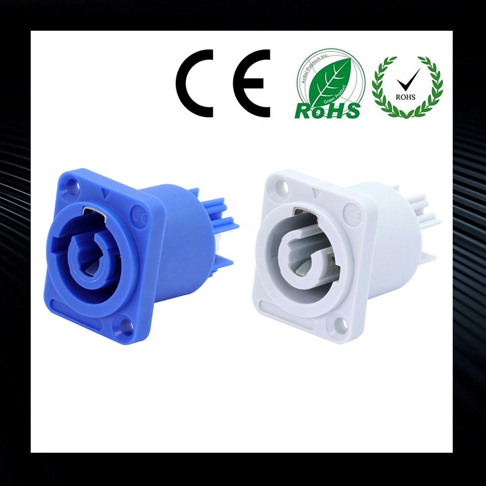 Powercon Chassis Connector 250V 20A 3 pins Blue NAC3MPA-1 Light Grey NAC3MPB-1 Powercon Female Socket