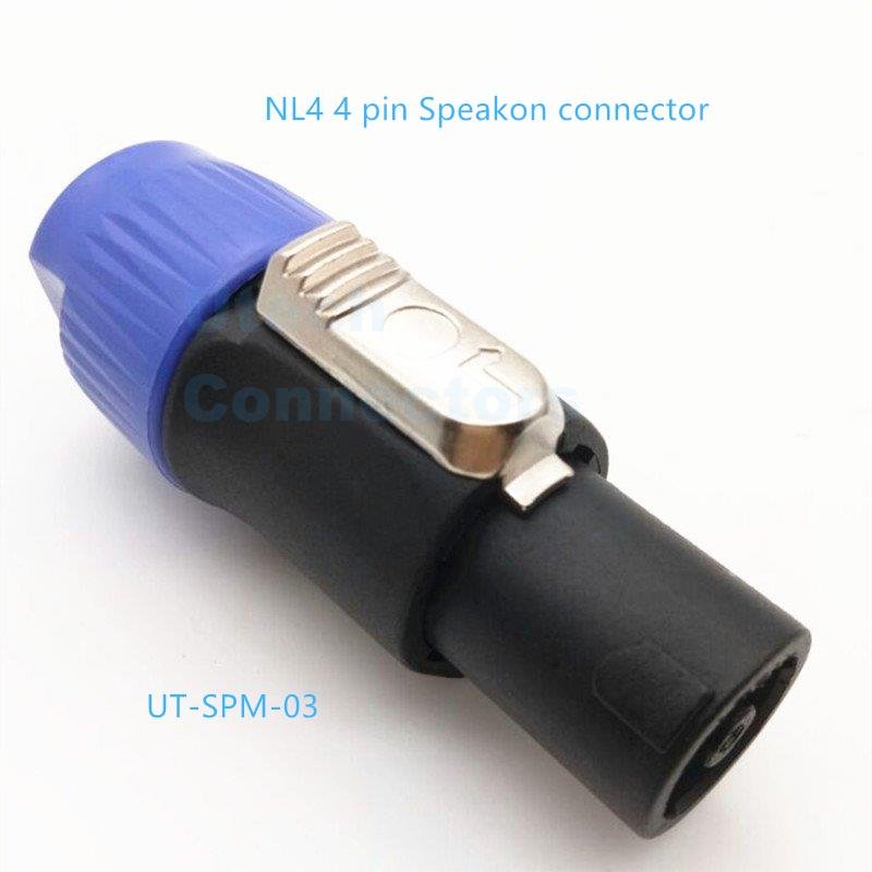Plug Speaker Connector NL4 Pin Speakon Male 4 Pole 2 Pin Din Female Speaker Connector Zaek Speaker Male 2pcsng Audio & Video