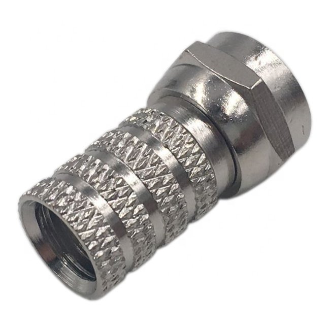 RG58 RG6/RG59 twist on zinc brass F male RF coaxial plug connector