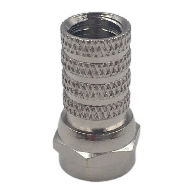 RG58 RG6/RG59 twist on zinc brass F male RF coaxial plug connector