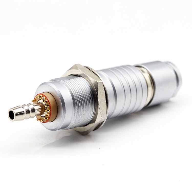 2 3 4 5 6 18 26 Pin Push Pull FSB Connector F K M B Y S P Series Waterproof Half-Moon Ficher Plastic Connectors