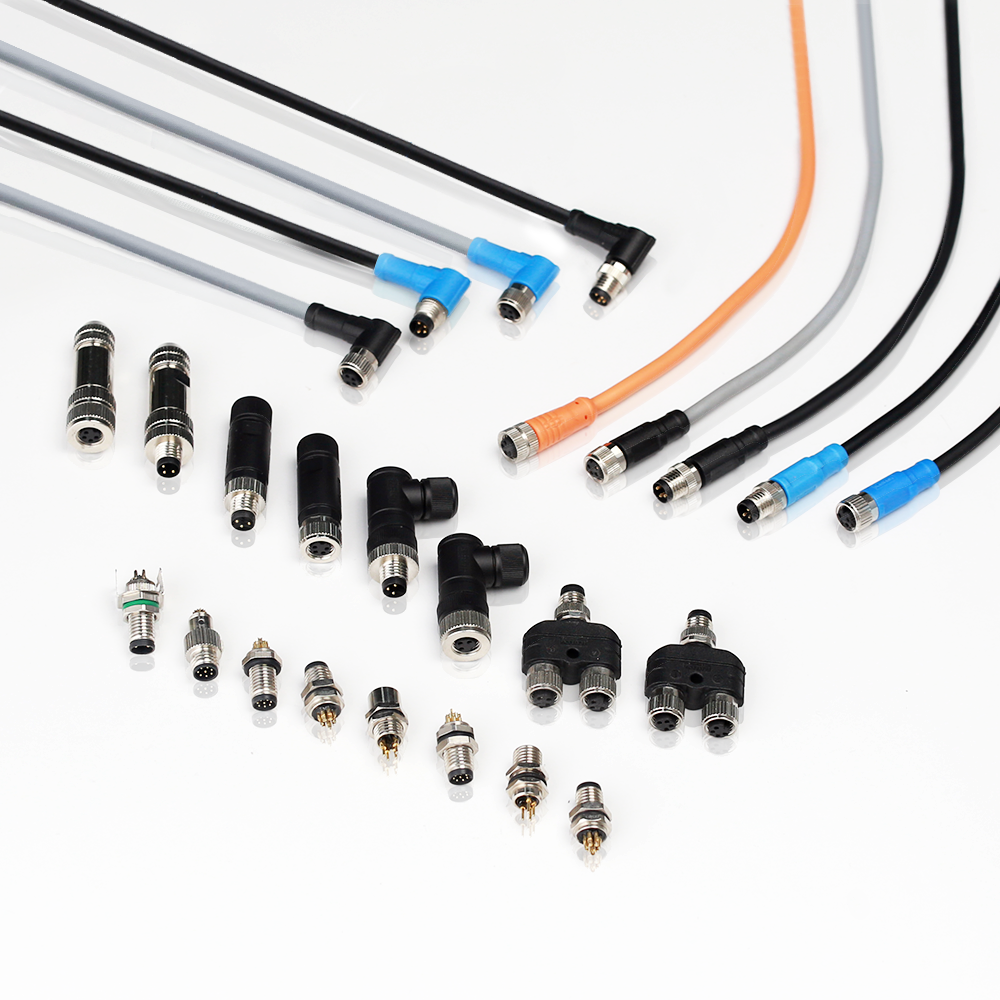 Supplier IP67 A type male female straight screw threaded plug coupling sensor m8 4 pin waterproof connector