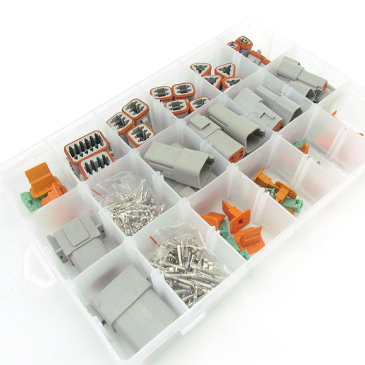 CNKF 232 PCS DT connectors KIT GRAY 2pin to 12PIN WITH CRIMP TERMINALS deutsch connector