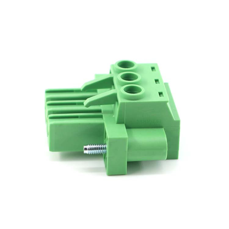 plug in terminal block screw wire connectors with flange screw socket 7.62mm pitch 3pin 5pin