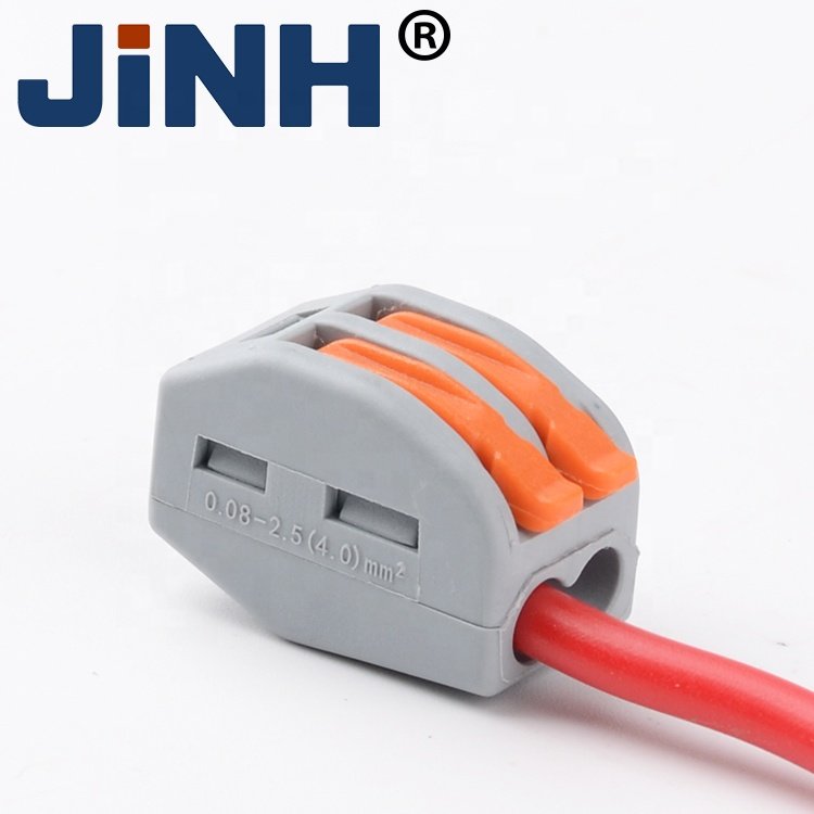 2 Way Spring Quick Splice Push-in Wire Joining Terminal Connectors Strip Light Cable Wire Extension Lever Nut Connectors