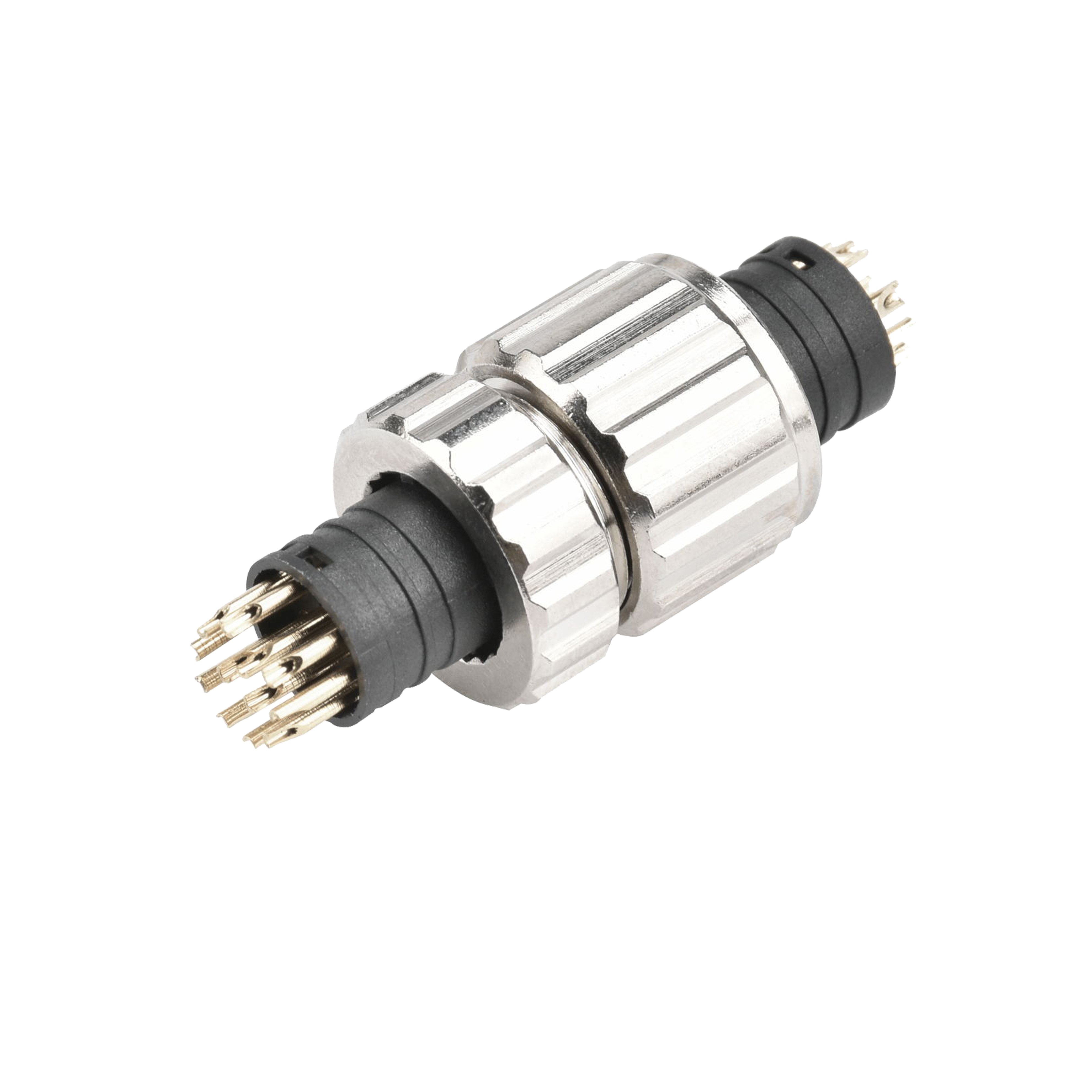 M12 12-PIN waterproof plug Type A waterproof socket 12-core welded wire sensing connector Metal nuts