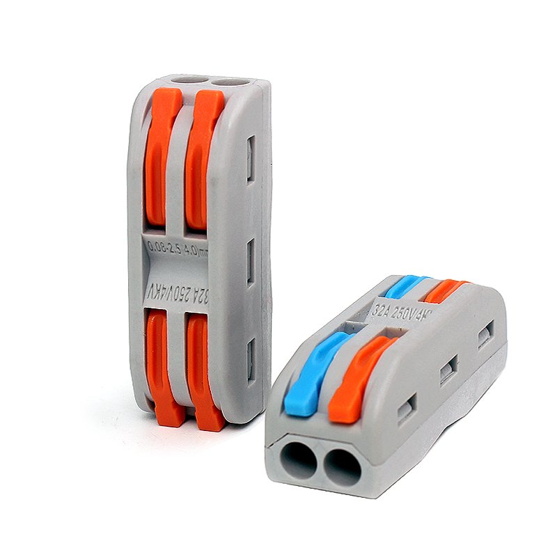 DF-2-2 LEVER-NUTS 2 Conductor Compact push in wire connectors wire to wire type 2 holes PCT-222 terminal block