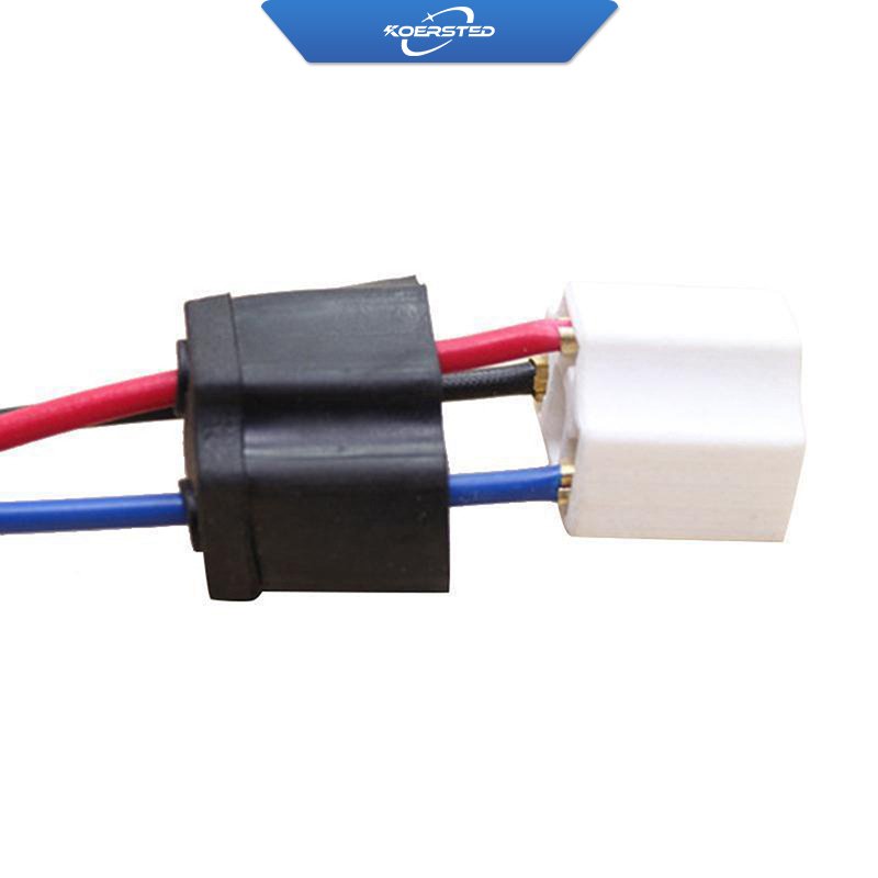 H4 Ceramic Socket, 3 Pins Connector Plug Black Orange Blue Color for H4