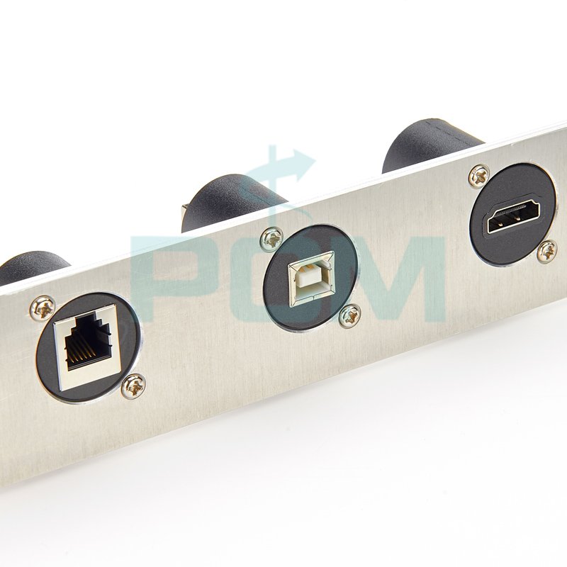 USB Panel Mount Feedthrough D-Series Connector Type B Female to Type A Female D Type USB 2.0 Female Feed Thru Coupler