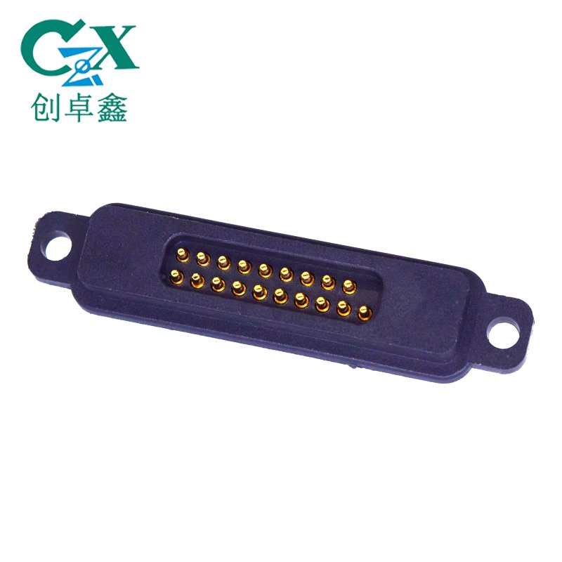 19 pin male and female welding adsorption pogo pin magnetic connector
